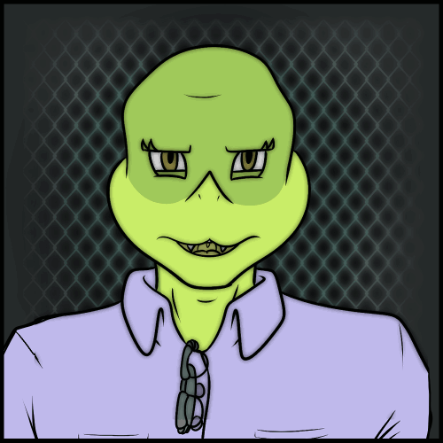 Sig, a young reptilian boy with glasses